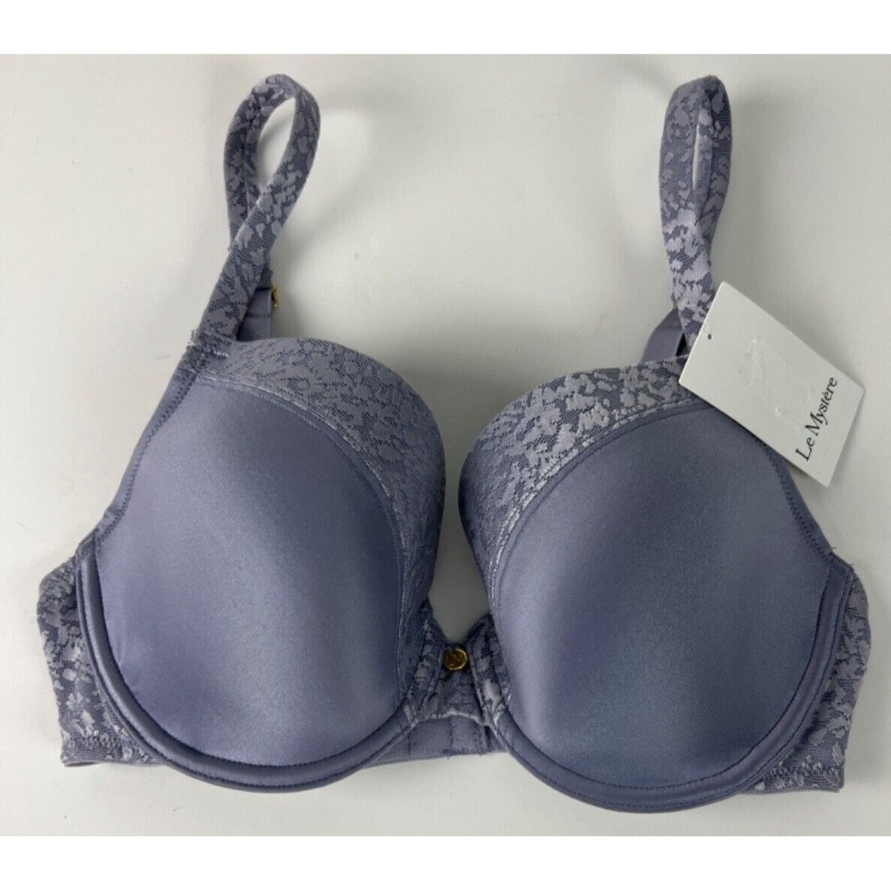 Le Mystere Bra Size 32 DDD/F Safari 9978 Plunge T Shirt Underwire Denim Blue B30